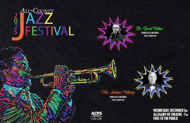 ACPS will present its All-County Jazz concert at 7 p.m. on 12/3 at Allegany HS..
