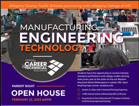  Parent Night Open House - Manufacturing Engineering Technology